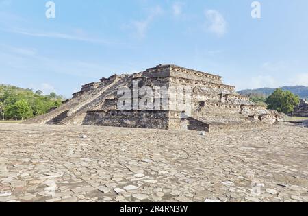 Die majestätischen Ruinen von El Tajin in Veracruz sind einige der kunstvollsten und einzigartigsten mesoamerikanischen Ruinen in Mexiko Stockfoto