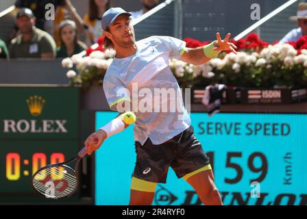 Borna Coric von Kroatien während der Mutua Madrid Open 2023, ATP Masters 1000 Tennis Turnier am 4. Mai 2023 bei Caja Magica in Madrid, Spanien - Photo Laurent Lairys / DPPI Stockfoto