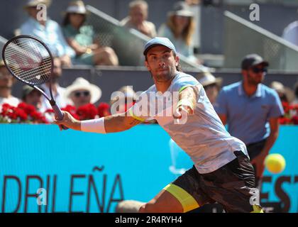 Borna Coric von Kroatien während der Mutua Madrid Open 2023, ATP Masters 1000 Tennis Turnier am 4. Mai 2023 bei Caja Magica in Madrid, Spanien - Photo Laurent Lairys / DPPI Stockfoto
