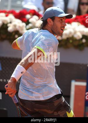 Borna Coric von Kroatien während der Mutua Madrid Open 2023, ATP Masters 1000 Tennis Turnier am 4. Mai 2023 bei Caja Magica in Madrid, Spanien - Photo Laurent Lairys / DPPI Stockfoto