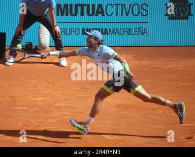 Borna Coric von Kroatien während der Mutua Madrid Open 2023, ATP Masters 1000 Tennis Turnier am 4. Mai 2023 bei Caja Magica in Madrid, Spanien - Photo Laurent Lairys / DPPI Stockfoto