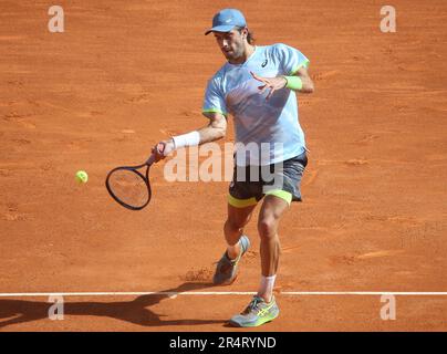 Borna Coric von Kroatien während der Mutua Madrid Open 2023, ATP Masters 1000 Tennis Turnier am 4. Mai 2023 bei Caja Magica in Madrid, Spanien - Photo Laurent Lairys / DPPI Stockfoto