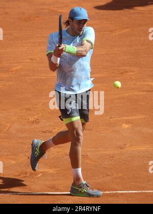 Borna Coric von Kroatien während der Mutua Madrid Open 2023, ATP Masters 1000 Tennis Turnier am 4. Mai 2023 bei Caja Magica in Madrid, Spanien - Photo Laurent Lairys / DPPI Stockfoto