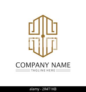 Gebäude Logo Vektor Illustration Design, Immobilien Logo Vorlage, Logo Symbol Symbol Stock Vektor