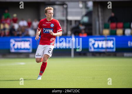 Silkeborg, Dänemark. 29. Mai 2023. Anders Klynge (21) aus Silkeborg, GESEHEN während des 3F. Superliga-Spiels zwischen Silkeborg IF und FC Midtjylland im Jysk Park in Silkeborg. (Foto: Gonzales Photo/Alamy Live News Stockfoto