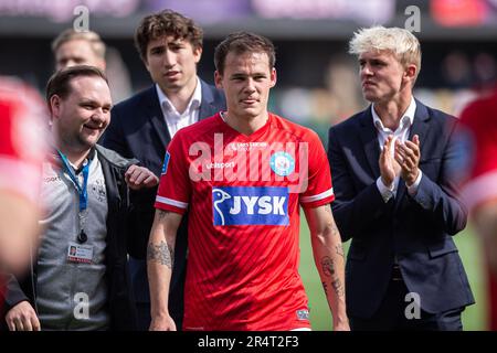 Silkeborg, Dänemark. 29. Mai 2023. Lukas Engel von Silkeborg, GESEHEN nach dem 3F. Superliga-Spiel zwischen Silkeborg IF und FC Midtjylland im Jysk Park in Silkeborg. (Foto: Gonzales Photo/Alamy Live News Stockfoto