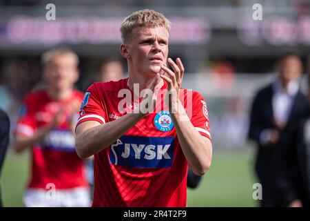 Silkeborg, Dänemark. 29. Mai 2023. Soren Tengstedt aus Silkeborg, NACH dem 3F. Superliga-Spiel zwischen Silkeborg IF und FC Midtjylland im Jysk Park in Silkeborg. (Foto: Gonzales Photo/Alamy Live News Stockfoto