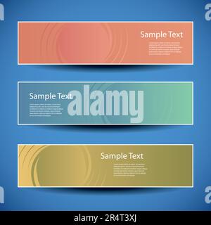 Banner- oder Headerdesigns mit abstraktem Hintergrund Stock Vektor