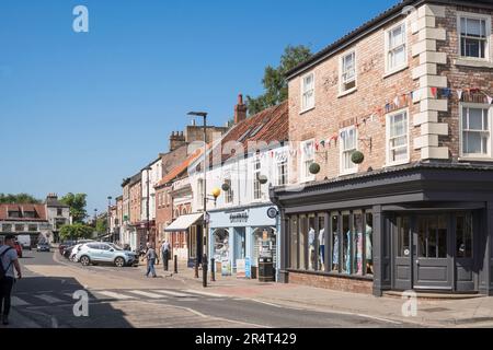 Pocklington Market Place und Stadtzentrum, East Riding of Yorkshire, England, Großbritannien Stockfoto