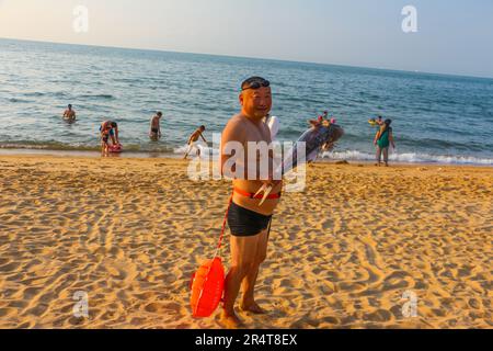 Angeln in Hainan Stockfoto