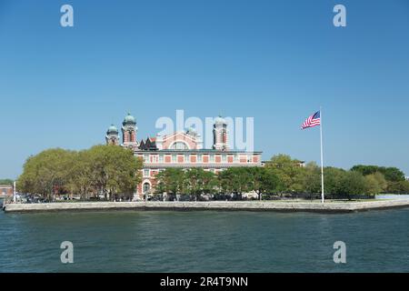 US, New York, das Einwanderungsmuseum auf Ellis Island. Stockfoto