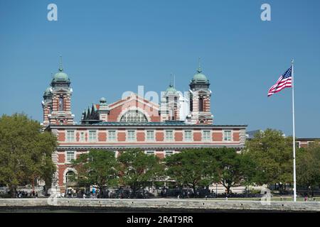 US, New York, das Einwanderungsmuseum auf Ellis Island. Stockfoto