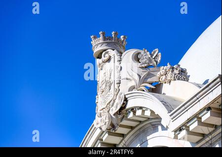 Architektonische Details des Time Out Market in Lissabon, Portugal Stockfoto