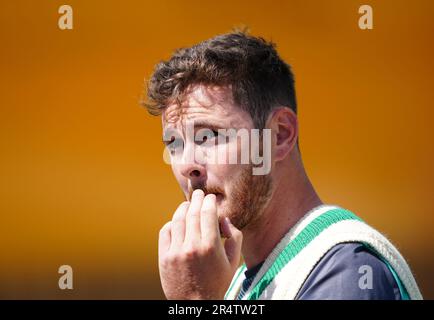 Irlands Mark Adair während einer Nets-Sitzung am Lord's Cricket Ground in London. Foto: Dienstag, 30. Mai 2023. Stockfoto