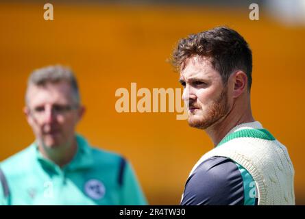 Irlands Mark Adair während einer Nets-Sitzung am Lord's Cricket Ground in London. Foto: Dienstag, 30. Mai 2023. Stockfoto