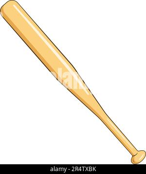 Baseballschläger. Zeichentrickfilm. Vektordarstellung. Isoliert auf weißem Hintergrund Stock Vektor
