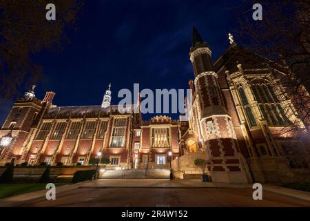 Blick auf Lincoln's Inn Great Hall at Dusk Stockfoto