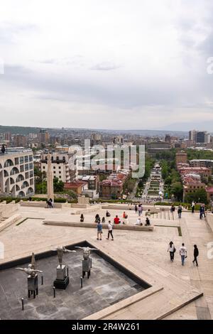 Eriwan Wahrzeichen. Kaskadenkomplex, Freiluftmuseum in Eriwan, Armenien Stockfoto