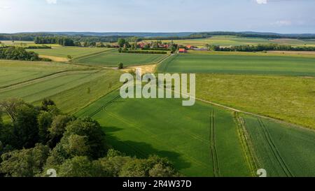 Die Landschaft in Herleshausen in hessen und thüringen Stockfoto