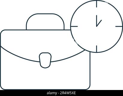 Symbol „Arbeitsstunden“. Einfarbiges einfaches Schild aus der Sammlung der Mitarbeiterleistungen. Symbol für Arbeitszeiten für Logo, Vorlagen, Webdesign und Infografiken. Stock Vektor