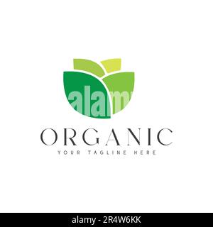 Bio-Leaf-Logo Design Öko-Logo Natur Stock Vektor