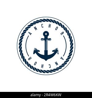 Anchor Logo Design Anchor Sea Rope Logo Stock Vektor