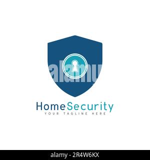 Shield Security Logo Design IT Tech Logo Wireless Stock Vektor