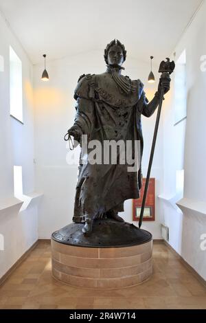 Statue von Napoleon Bonaparte (1769-1821), die früher auf der Säule der Grande Armee in Wimille (Pas-de-Calais), Frankreich stand Stockfoto