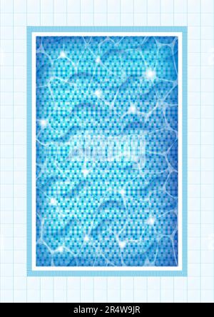 Swimmingpool mit Wellen, Draufsicht. Sommerhintergrund. Textur der Wasseroberfläche. Realistische Vektordarstellung Stock Vektor