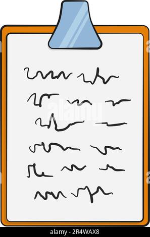 Zwischenablage. Zeichentrickfilm. Vektordarstellung. Isoliert auf weißem Hintergrund Stock Vektor