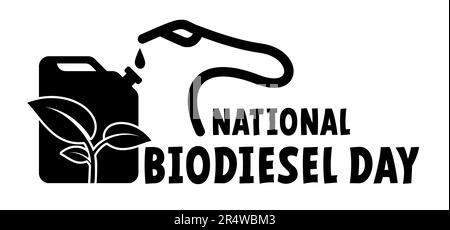 Nationaler Biodieseltag. Cartoon-Benzin, Kanister mit Griff. Symbol für Kanister oder kanister. Kraftstofftank für Transport und Lagerung von Benzin. Can-Jerr Stockfoto