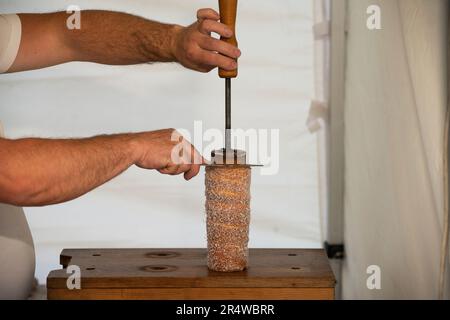 Ungarische Kurtos Kalacs Stockfoto