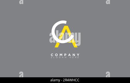 BUCHSTABEN DES BUCHSTABEN CA Initialen Monogramm Logo AC, C und A. Stock Vektor