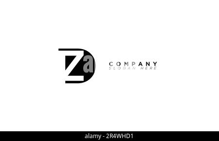 Buchstaben ZD Initialen Monogramm Logo DZ, Z und D. Stock Vektor