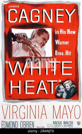 White Heat ist ein 1949 Film noir starring James Cagney, Virginia Mayo und Edmond O'Brien. Unter der Regie von Raoul Walsh und auf eine Geschichte von Virginia Kellogg, es gilt als eines der klassischen Gangsterfilm. Stockfoto