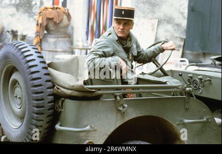 Der Schauspieler Jacques Perrin am Drehort des Films „L'honneur d'un capitaine“ („A Captain's Honor“), Regie Pierre Schoendoerffer im Jahr 1982. Stockfoto