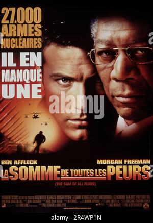 The Sum of All Fear Year : 2002 - USA Director : Phil Alden Robinson Ben Affleck , Morgan Freeman French Poster Stockfoto