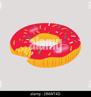 Aufblasbarer Donut/Donut – Sommervektor-Clipart Stock Vektor