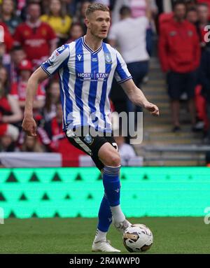 LONDON, ENGLAND – 29. MAI: Michael Smith vom Sheffield Wednesday während des Mittwoch-Endspiels von Barnsley gegen Sheffield Sky Bet League One im Wembley Stadium am 29. Mai 2023 in London, England. (Foto von MB Media) Stockfoto