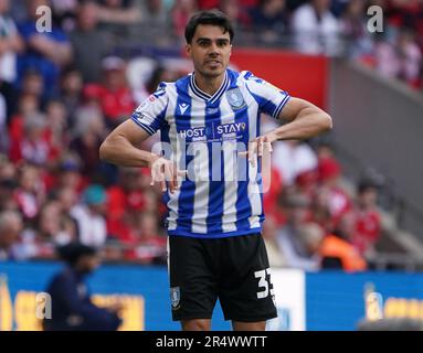 LONDON, ENGLAND - 29. MAI: Reece James von Sheffield Wednesday während Barnsley gegen Sheffield Wednesday Sky Bet League One Play-Off-Finale im Wembley Stadium am 29. Mai 2023 in London, England. (Foto von MB Media) Stockfoto