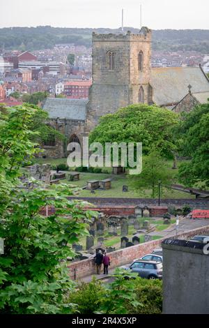 St. Mary's Church und Friedhof, Scarborough, North Yorkshire, England Stockfoto