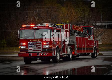 Fayetteville (AR) Feuerwehr - TDA - Leiter 6 Stockfoto