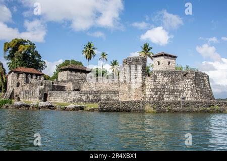 Schloss von San Roulein am Izabal-See, Rio Dulce, Guatemala Stockfoto