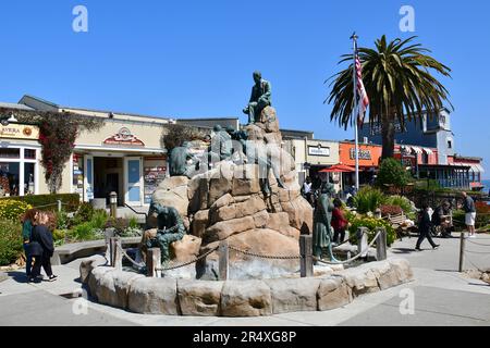 Cannery Row Monument, Monterey, Monterey County, Kalifornien, USA, Nordamerika Stockfoto