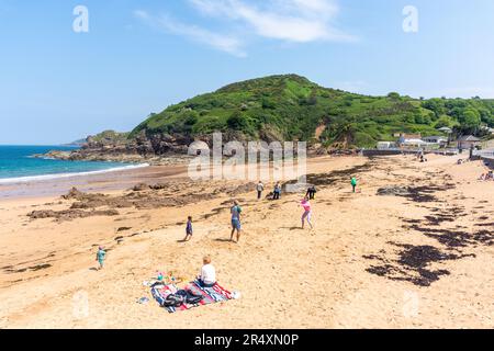 Grève de Lecq Beach, La Grève de Lecq, St Mary Parish, Jersey, Kanalinseln Stockfoto