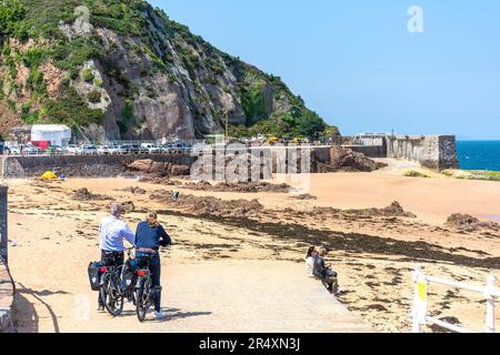 Grève de Lecq Beach, La Grève de Lecq, St Mary Parish, Jersey, Kanalinseln Stockfoto