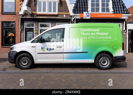 KPN Volkswagen Caddy. KPN ist ein niederländisches Festnetz- und Mobilfunkunternehmen. Stockfoto