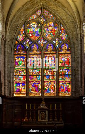 Innere der Kirche Saint-Just in Arbois, Departement Jura, Franche-Comte, Frankreich Stockfoto