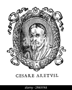 1600 Ca , Bologna , ITALIEN : der italienische Maler CESARE ARETUSI ( 1549 - 1612 ) . Portrait von Carlo Cesare Malvasia ( 1616 - 1693 ), für das Werk " Felsina pittrice : vite de pittori bolognesi " von Carlo Cesare Malvasia , vol I, Veröffentlicht 1678 .- GESCHICHTE - FOTO STORICHE - GIOVAN - GIOVANBATTISTA - PORTRAIT - RITRATTO - Bart - barba - ARTE - BILDENDE KUNST - ARTI VISIVE - PITTORE - Gravur - Incisione - Illustration - Illustratore - MALER - RINASCIMENTO - ITALIENISCHE RENAISSANCE -- ARCHIVIO GBB Stockfoto