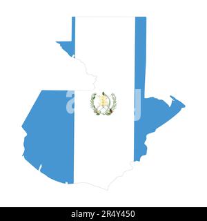 Guatemala Country in Mittelamerika Vektordarstellung Karte und Flaggensymbol Stock Vektor